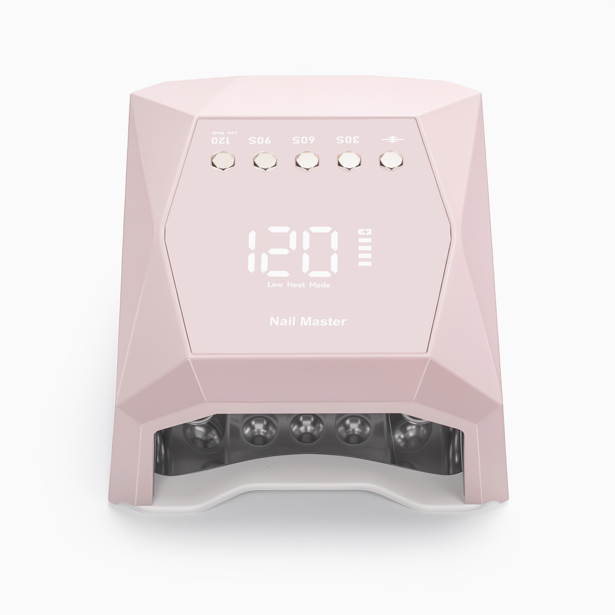 Pink Nail Master UV/LED nail lamp with digital timer controls and a low-heat mode