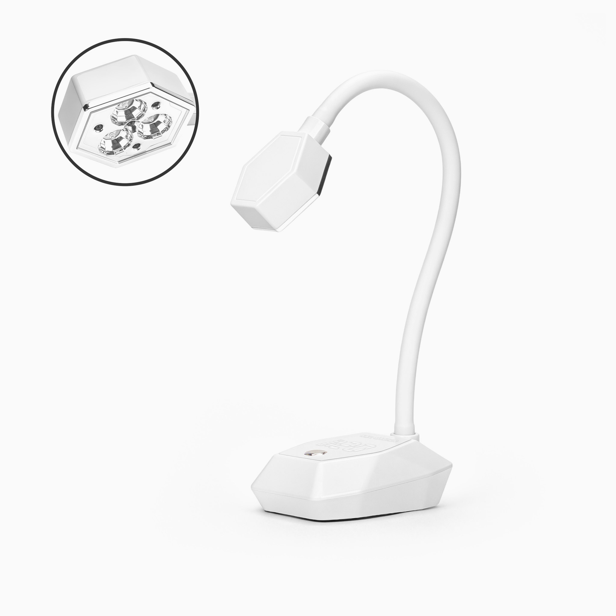 White Elesecret ES-610 gooseneck flash-cure nail lamp with a timer display